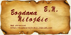 Bogdana Milojkić vizit kartica